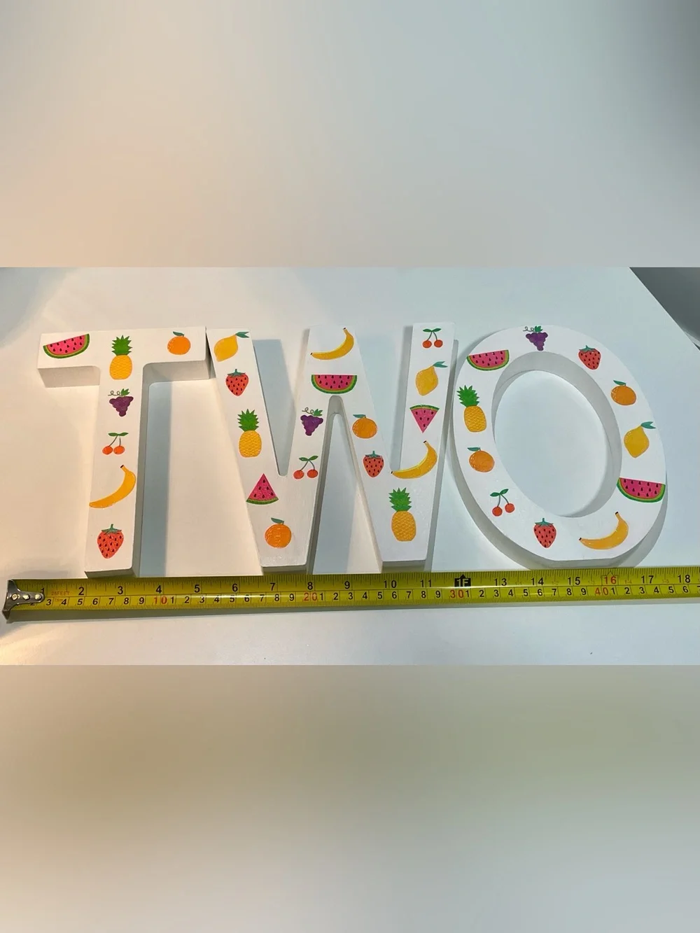 “Twotti Frutti” TWO Birthday Letters, 2nd Birthday, Party Decor